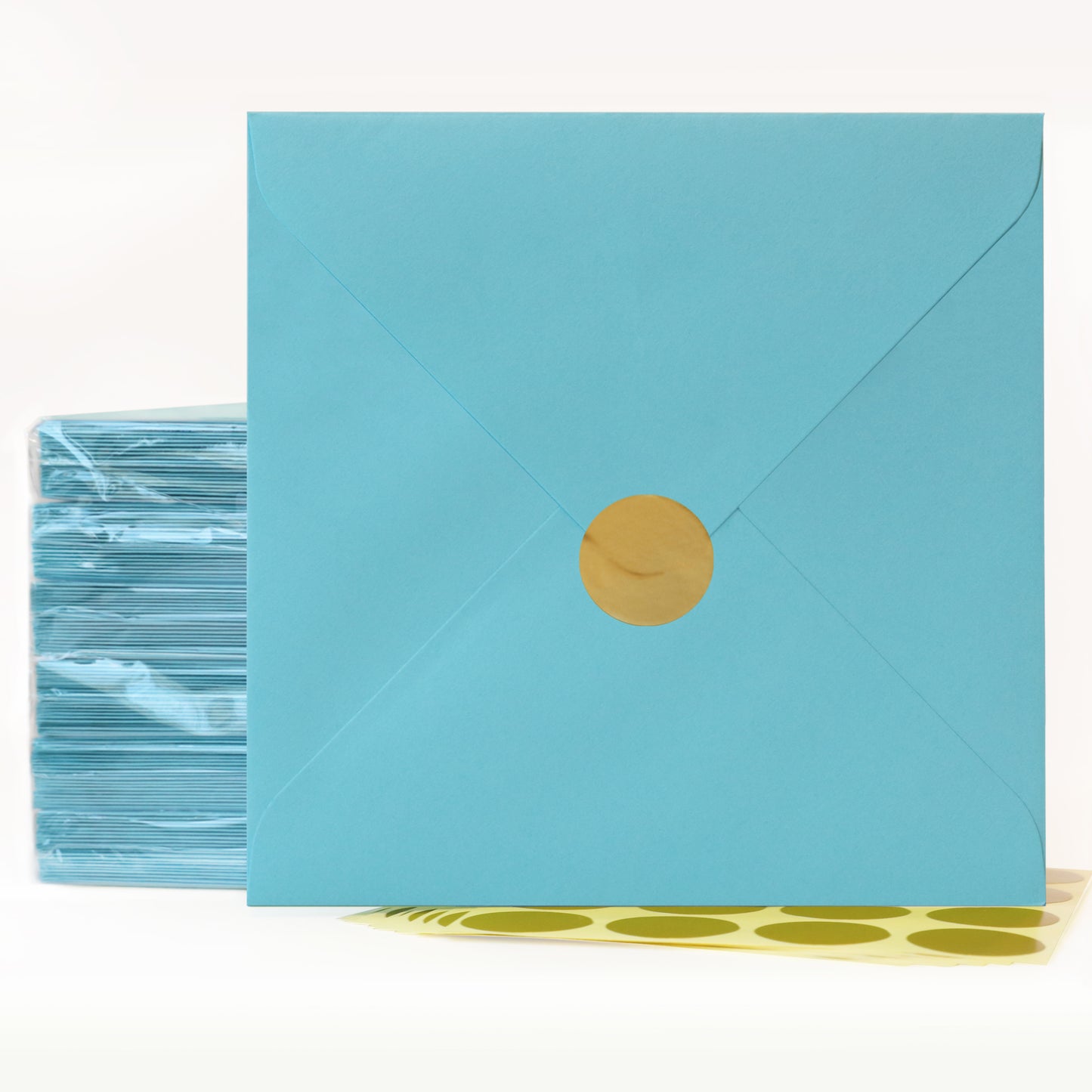 Pack of 120 Square 6-1/8” x 6-1/8” Self-Seal Envelopes for Wedding, Baby Shower, Party Invitations, Christmas, Greeting Cards.