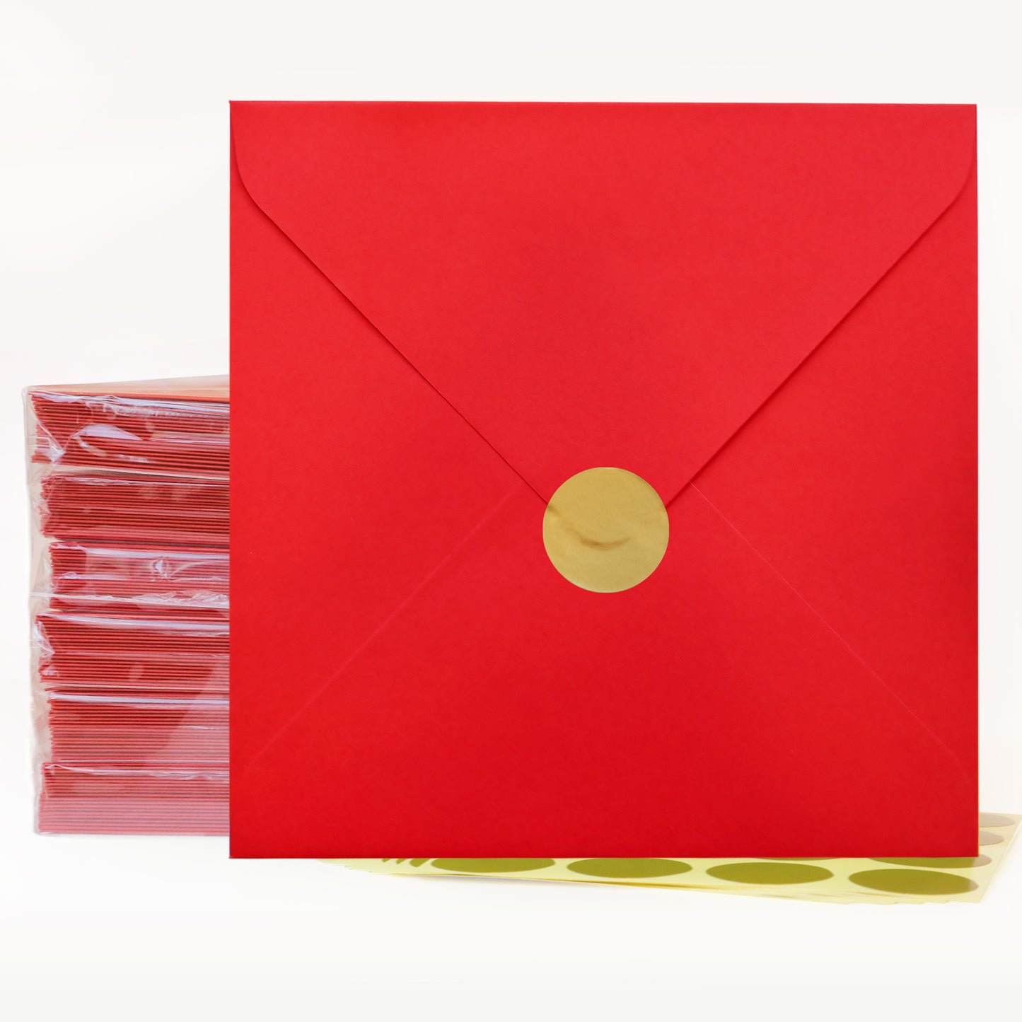 Pack of 120 Square 6-1/8” x 6-1/8” Self-Seal Envelopes for Wedding, Baby Shower, Party Invitations, Christmas, Greeting Cards.