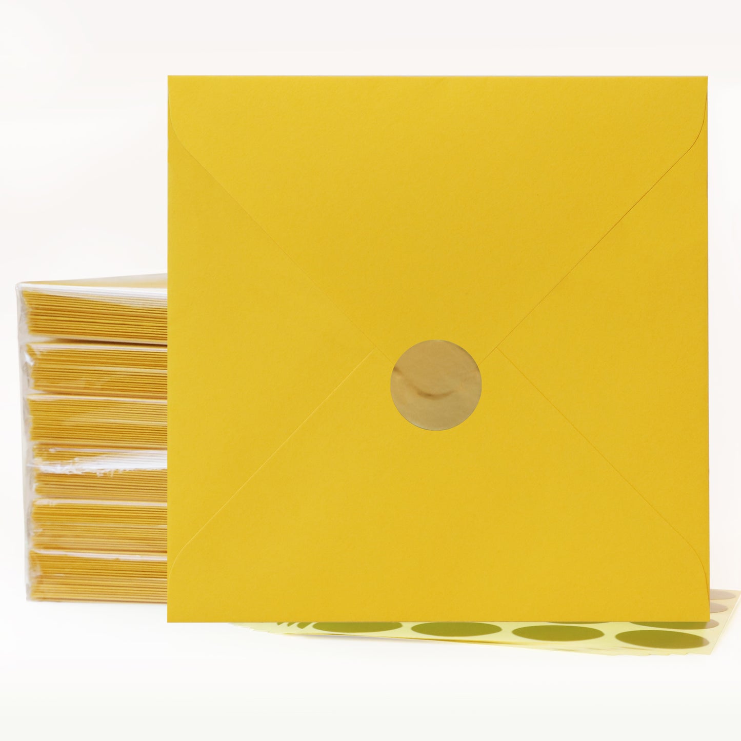 Pack of 120 Square 6-1/8” x 6-1/8” Self-Seal Envelopes for Wedding, Baby Shower, Party Invitations, Christmas, Greeting Cards.