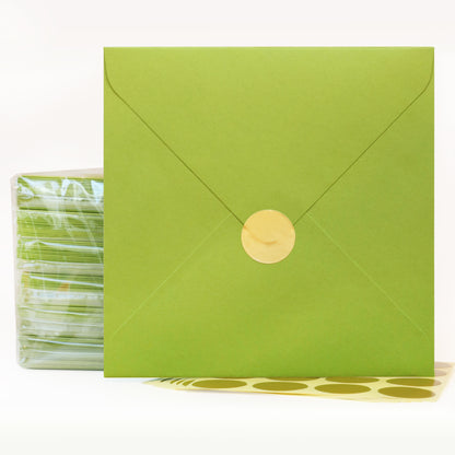 Pack of 120 Square 6-1/8” x 6-1/8” Self-Seal Envelopes for Wedding, Baby Shower, Party Invitations, Christmas, Greeting Cards.
