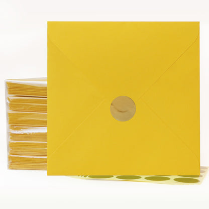 Pack of 120 Square 6-1/8” x 6-1/8” Self-Seal Envelopes for Wedding, Baby Shower, Party Invitations, Christmas, Greeting Cards.