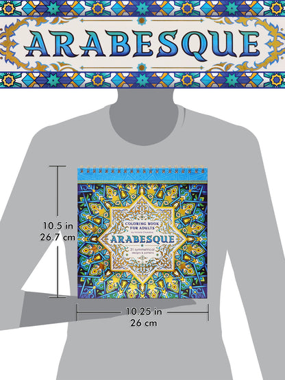 Arabesque. A coloring book for adults. Thick paper, Spiral-bound, Hardback.