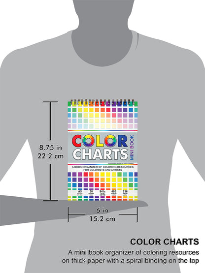 Color charts. A mini book organizer of coloring Resources. A5 Format, Thick paper, Spiral-bound, Paperback.